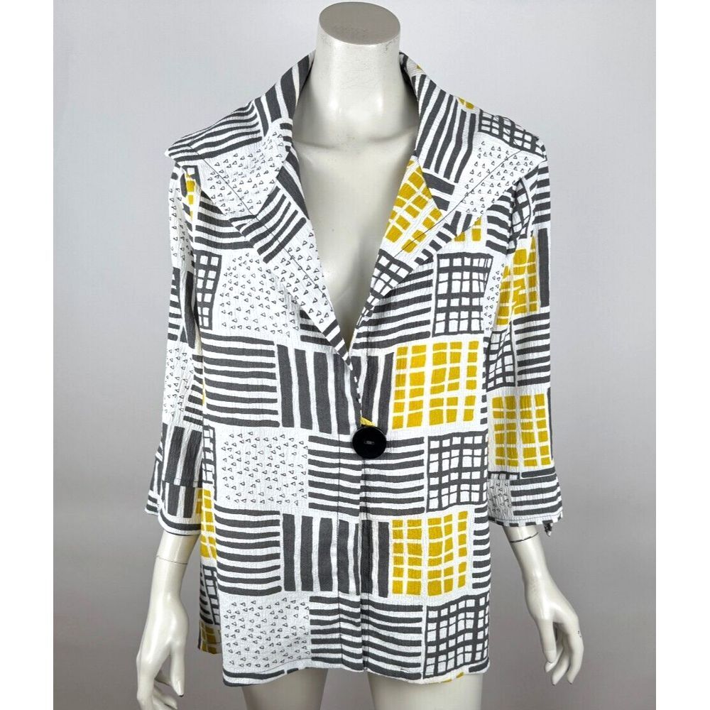 Moonlight Art to wear Lightweight Jacket Women XL?‎ 3/4 Sleeve Collared Blazer